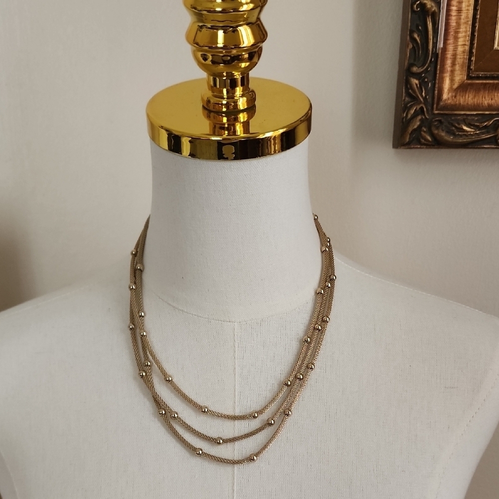 Anne Klein Gold-Tone Multi-Strand Necklace